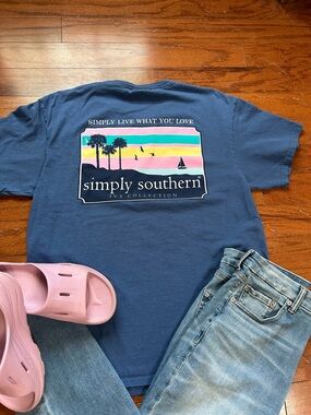 Simply Southern Navy Sailboat T-shirt